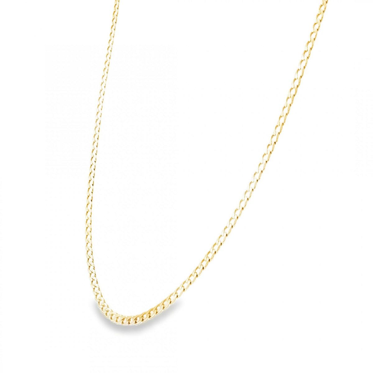 9ct Yellow Gold Curb Chain - 21" - 7.6g
