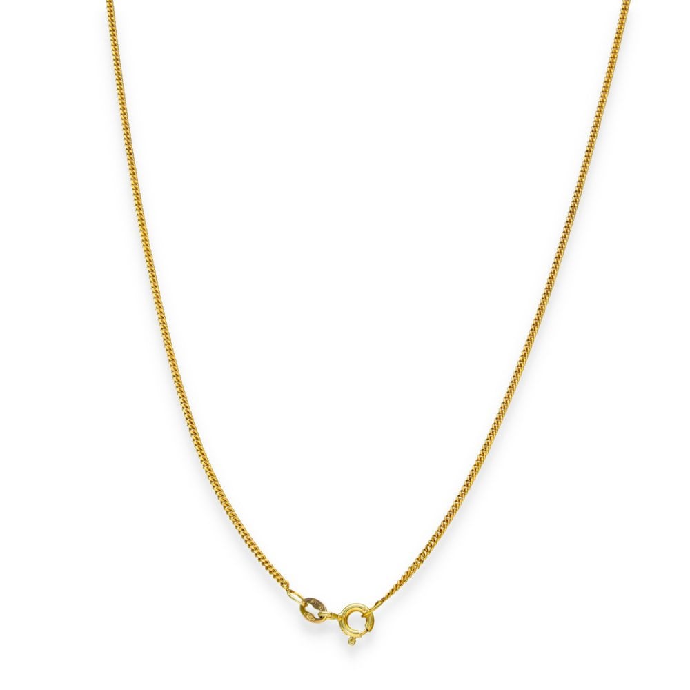 9ct Yellow Gold Fine Curb Chain - 20" - 2.5g