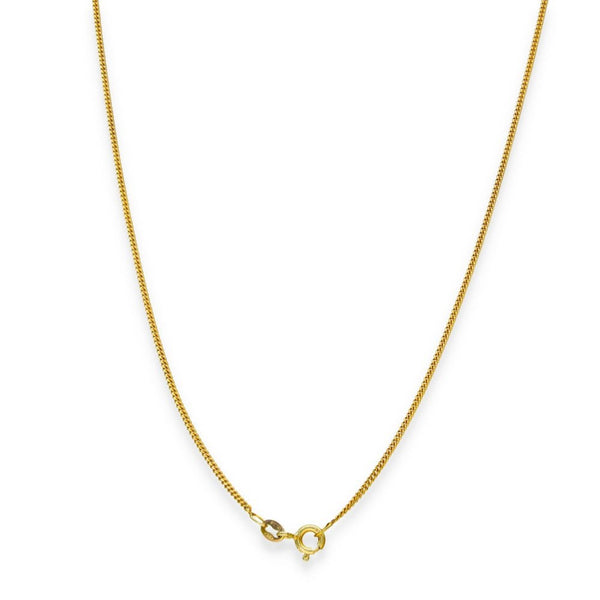 9ct Yellow Gold Fine Curb Chain - 20" - 2.5g