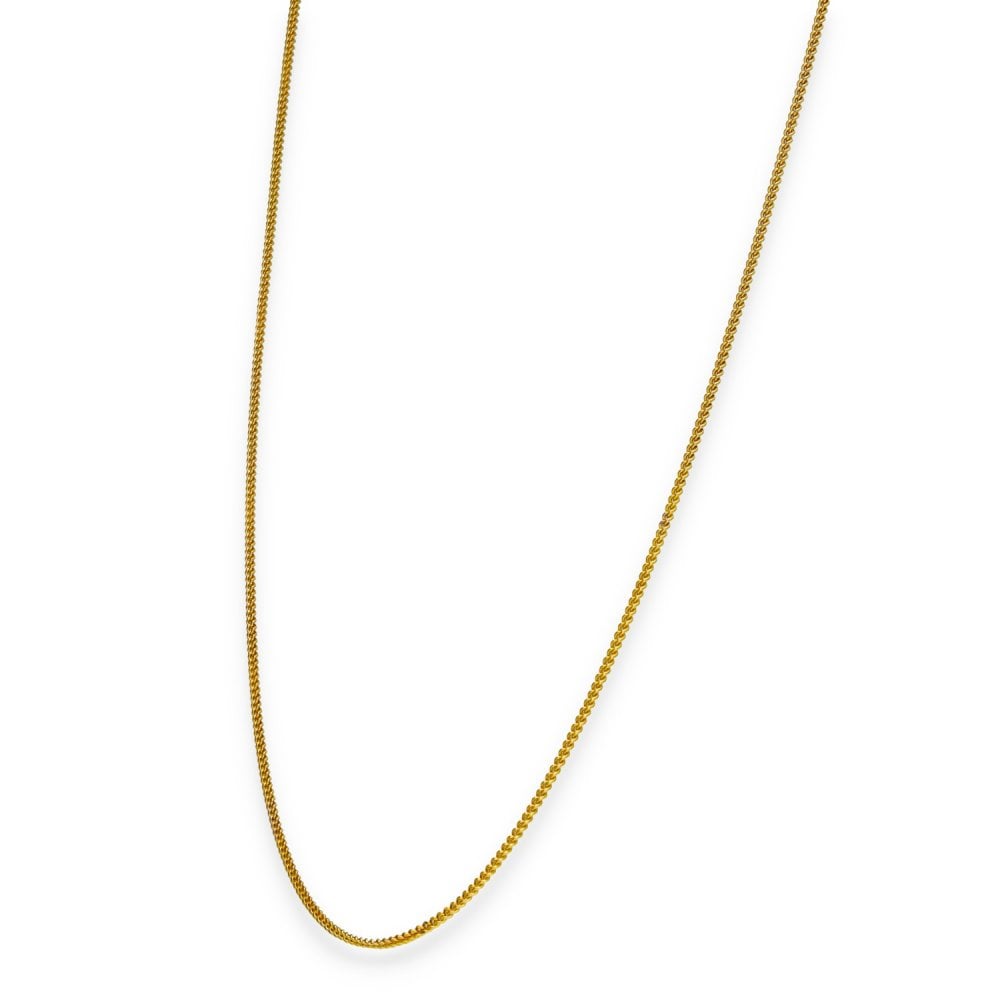 9ct Yellow Gold Fine Curb Chain - 20" - 2.5g