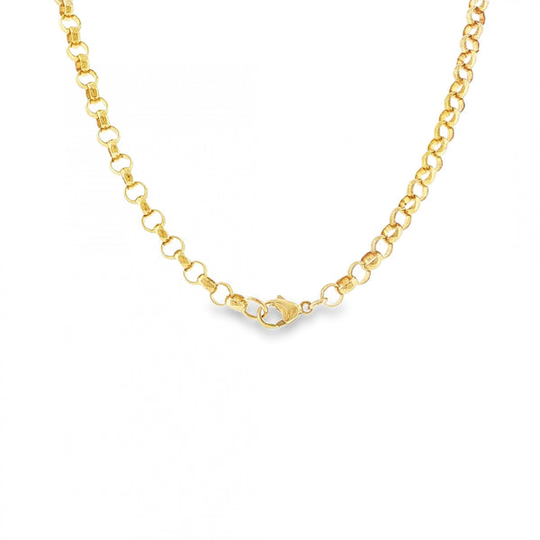 9ct Yellow Gold Round Belcher Chain - 24" - 24.6g