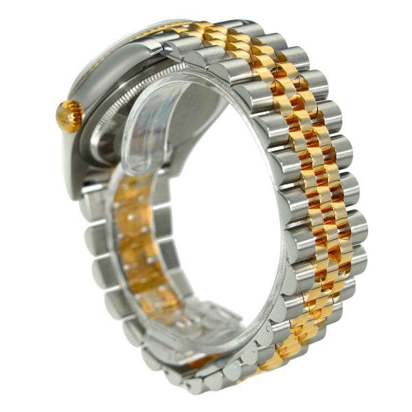 Datejust 116233 – Silver Diamond Dial – Gold Fluted Bezel –2010