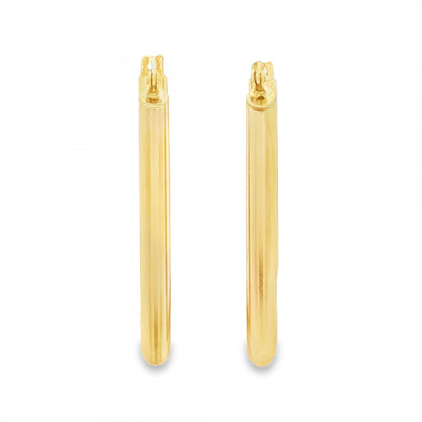9ct Yellow Gold Handbag Hoop Earrings - 3x28x20mm - 3.6g