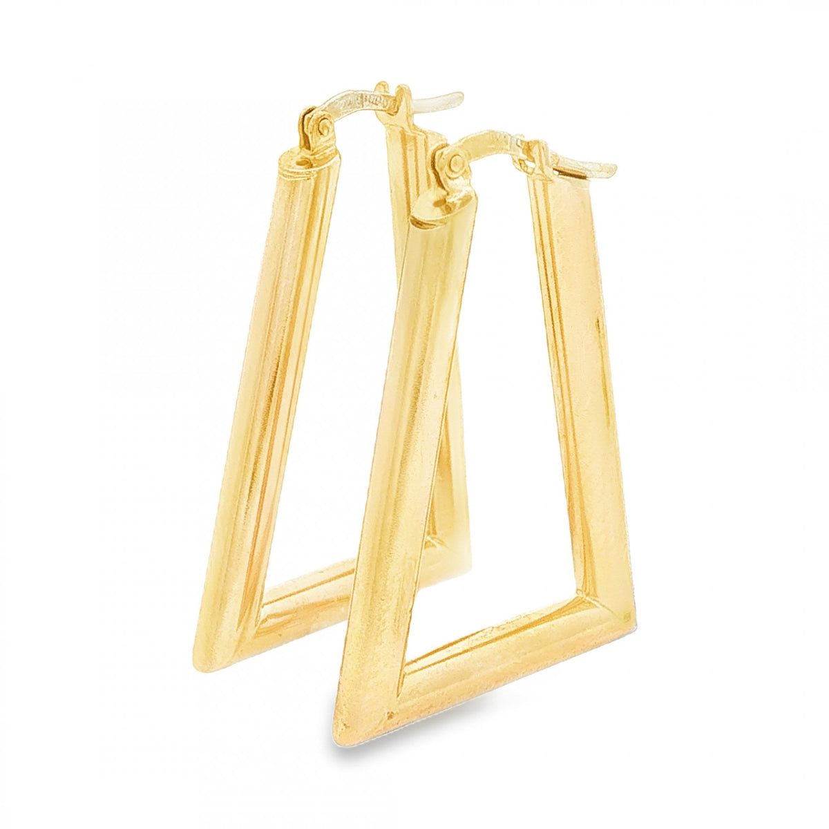 9ct Yellow Gold Handbag Hoop Earrings - 3x28x20mm - 3.6g
