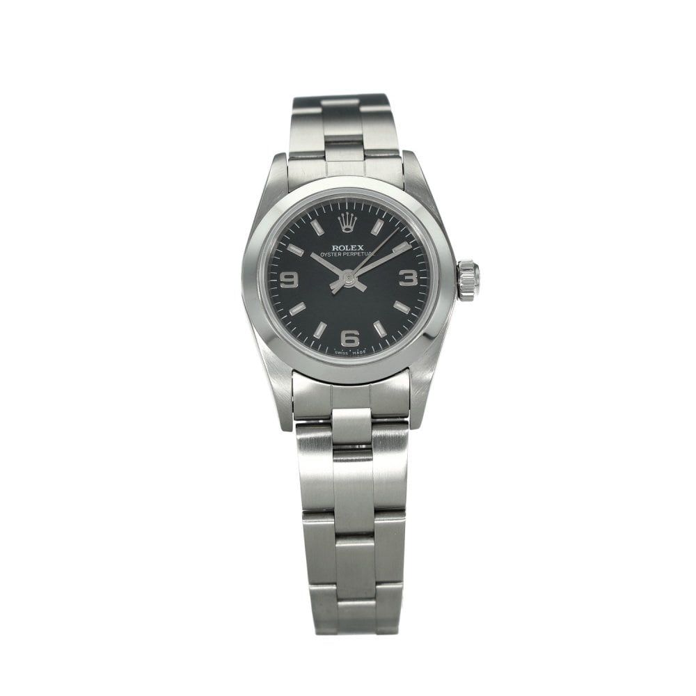 Oyster Perpetual 76080 – Black Baton Dial – 1999