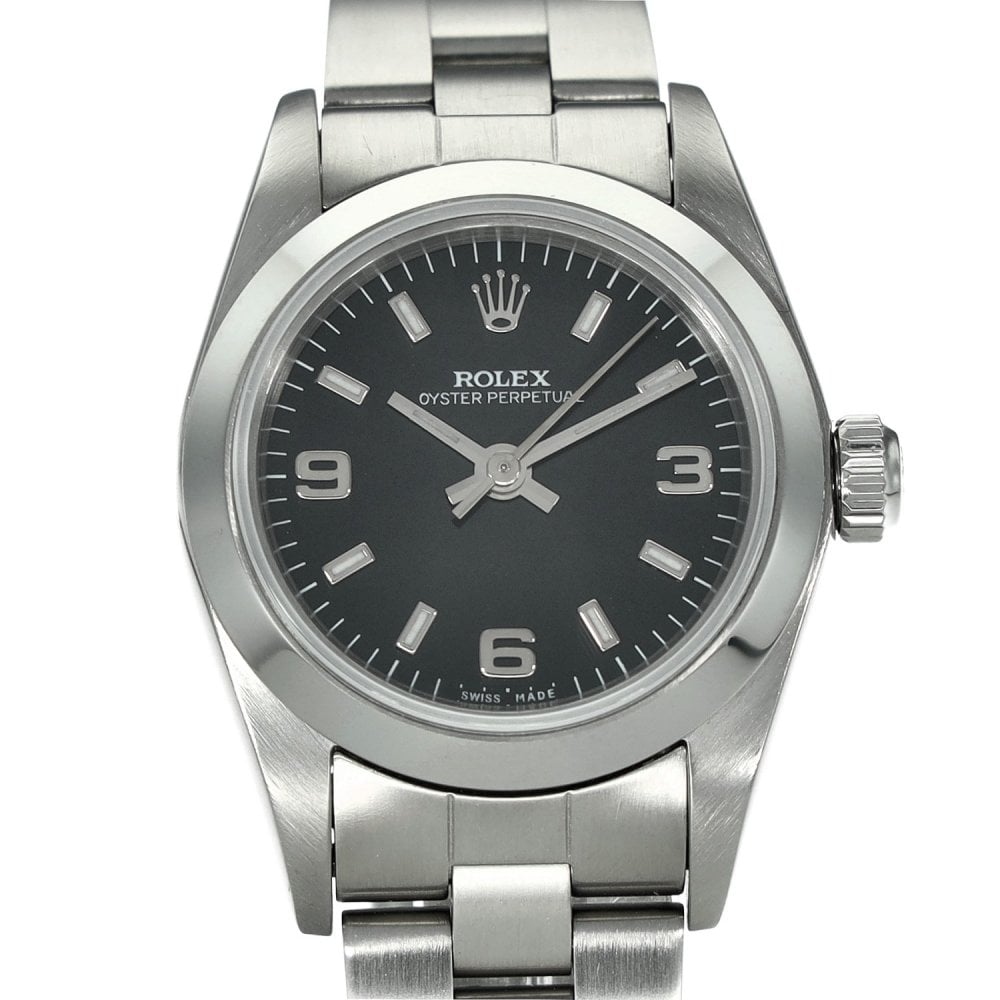 Oyster Perpetual 76080 – Black Baton Dial – 1999