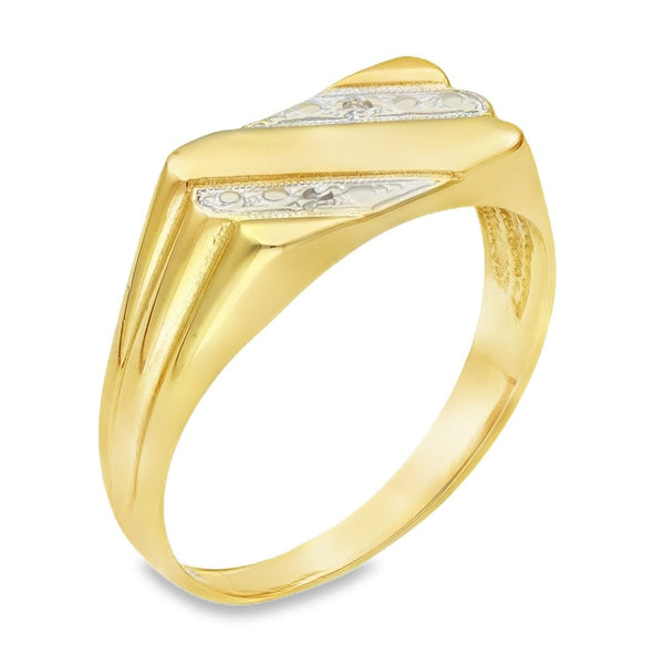 9ct Yellow Gold Rectangular Signet Ring - Size U½ - 9x15mm