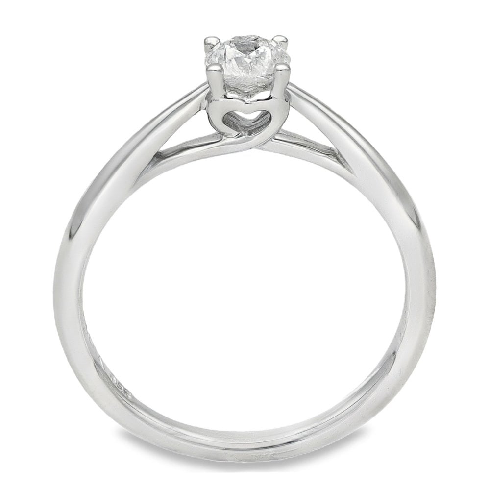 9ct White Gold Diamond Solitaire Engagement Ring -Size I -0.25ct