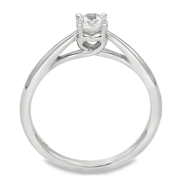 9ct White Gold Diamond Solitaire Engagement Ring -Size I -0.25ct