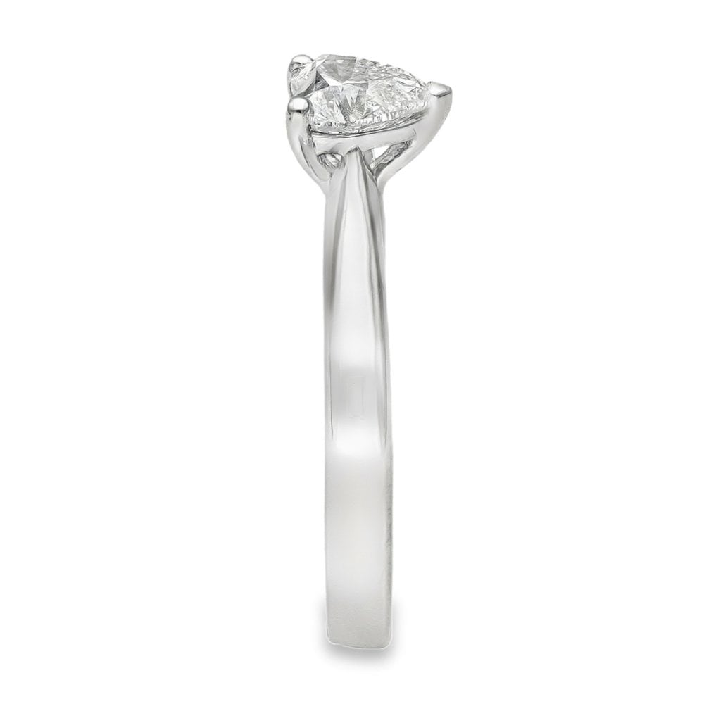 950 Platinum Heart Diamond Solitaire Engagement Ring - 0.80ct