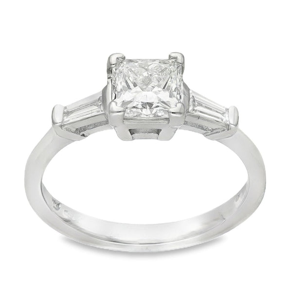 950 Platinum Diamond Engagement Ring - Size H½ - 0.95ct