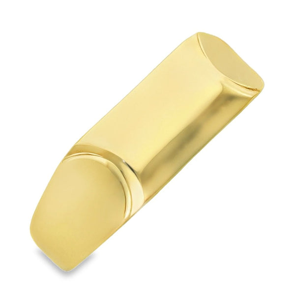 9ct Yellow Gold Rectangular Domed Signet Ring - Size Z - 8mm