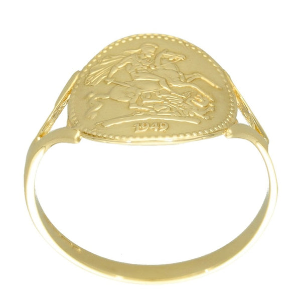 9ct Yellow Gold St. George Ring - Size M - 12mm