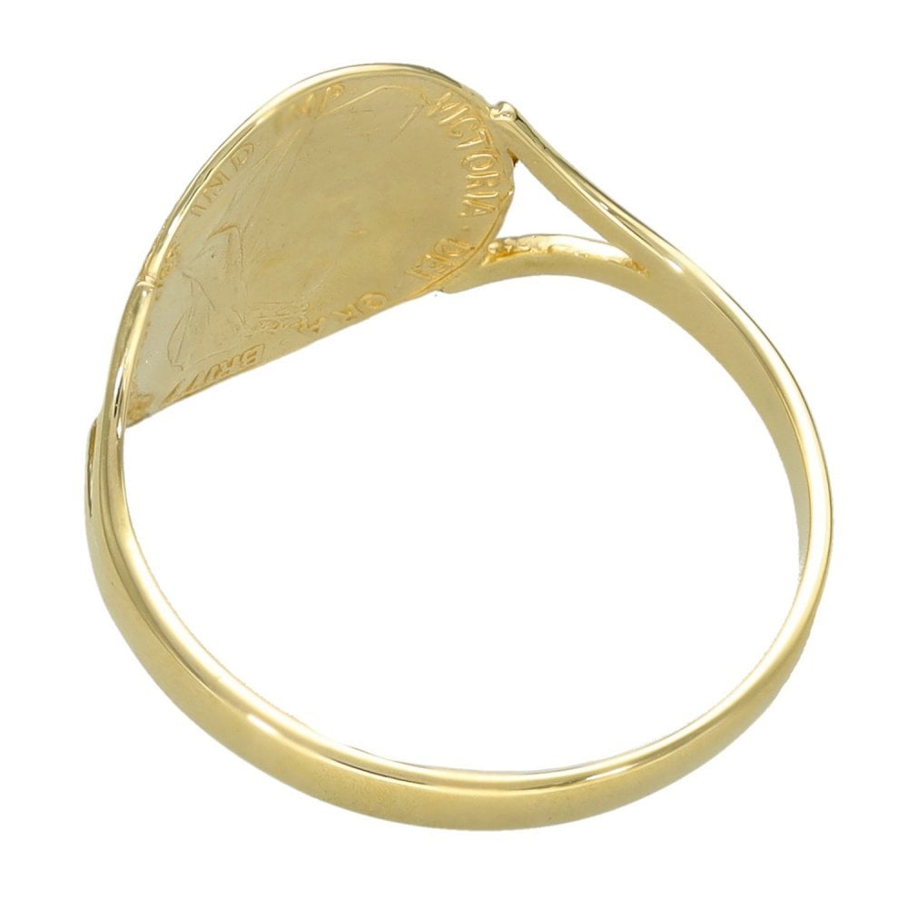 9ct Yellow Gold St. George Ring - Size M - 12mm