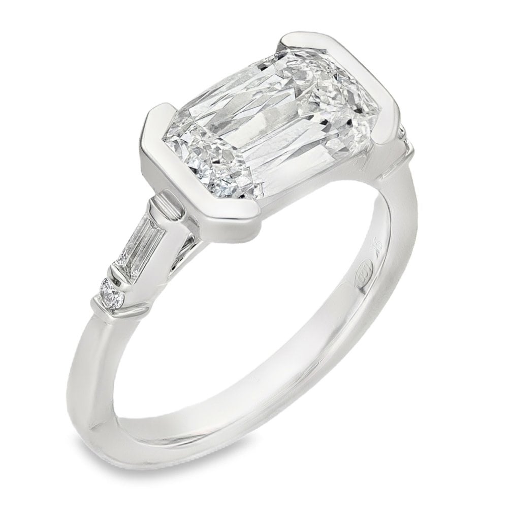 2.68ct White Gold Cushion-Cut Diamond Engagement Ring - E/VVS2