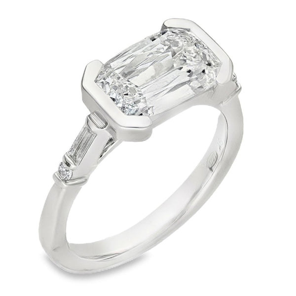 2.68ct White Gold Cushion-Cut Diamond Engagement Ring - E/VVS2