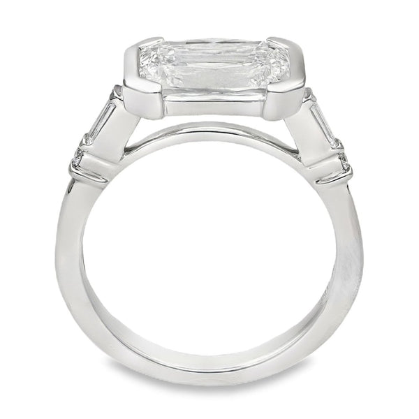 2.68ct White Gold Cushion-Cut Diamond Engagement Ring - E/VVS2