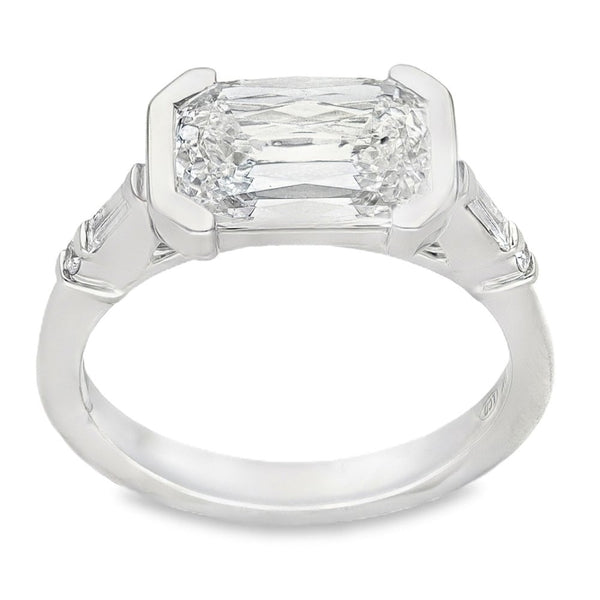 2.68ct White Gold Cushion-Cut Diamond Engagement Ring - E/VVS2