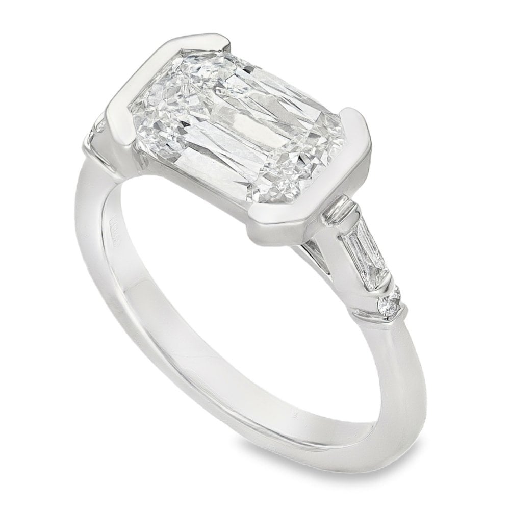 2.68ct White Gold Cushion-Cut Diamond Engagement Ring - E/VVS2