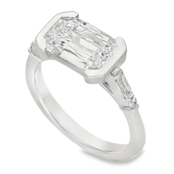 2.68ct White Gold Cushion-Cut Diamond Engagement Ring - E/VVS2