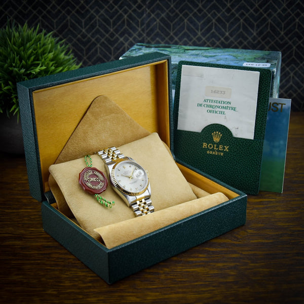 Datejust 16233 – Silver Diamond Dial – 1995