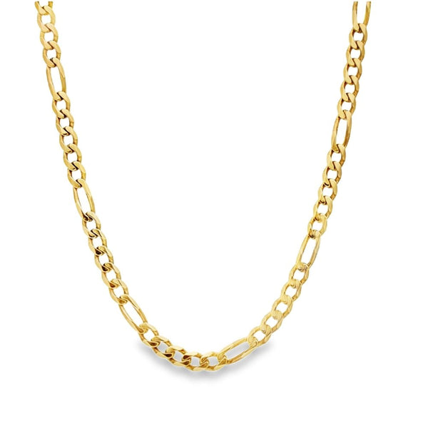 9ct Yellow Gold Figaro Chain - 20" - 10.0g