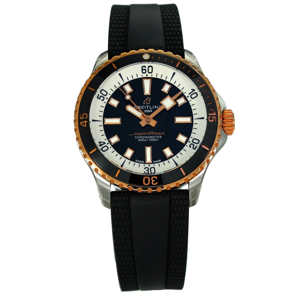 Superocean U17375 – Black Dial – Rose Gold Ceramic Bezel – 2026