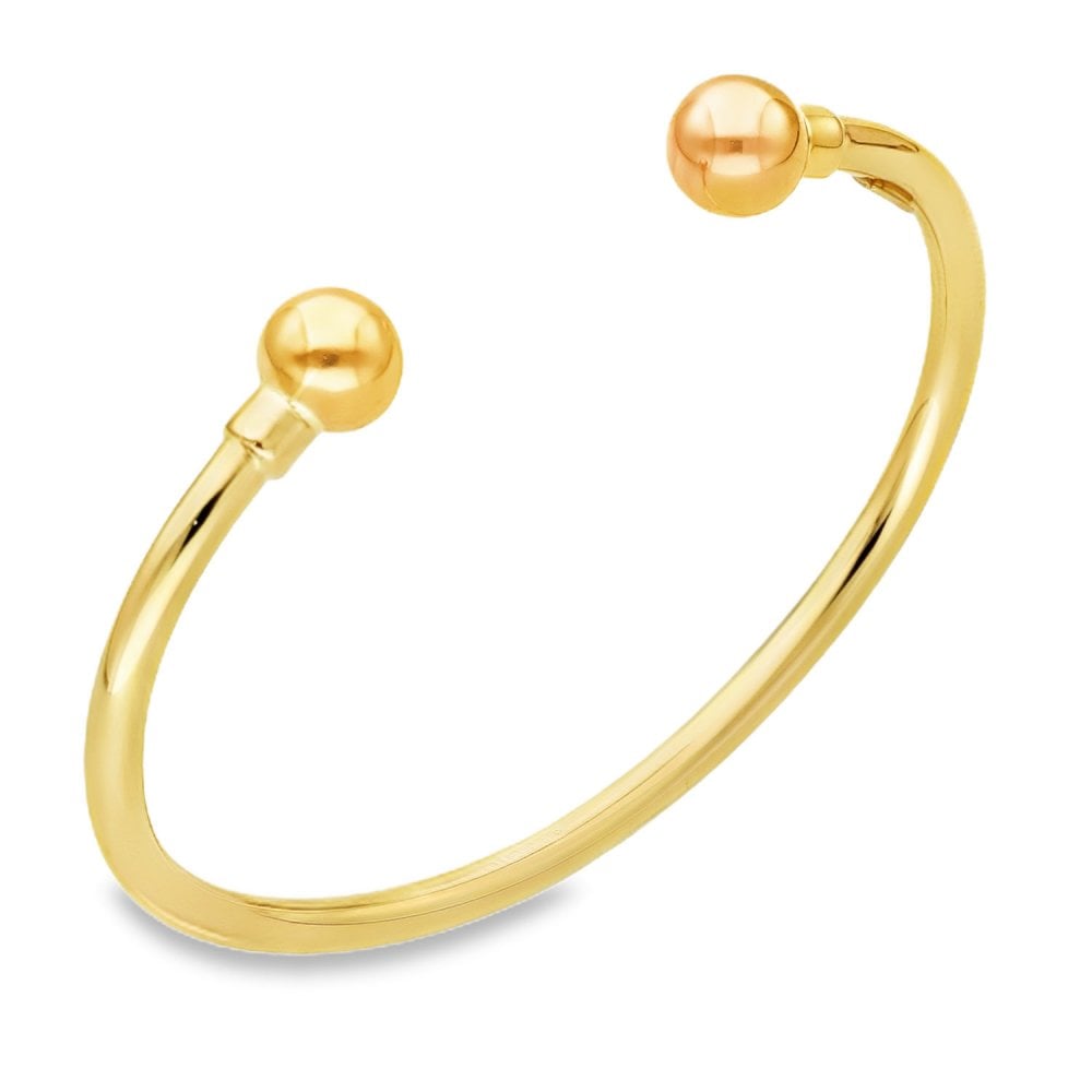 9ct Yellow & Rose Gold Baby Torque Bangle - 11.5cm - 2.9g