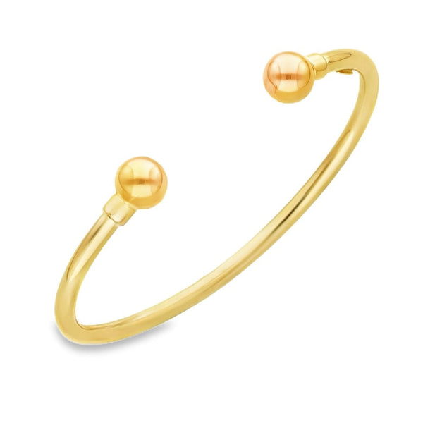 9ct Yellow & Rose Gold Baby Torque Bangle - 11.5cm - 2.9g