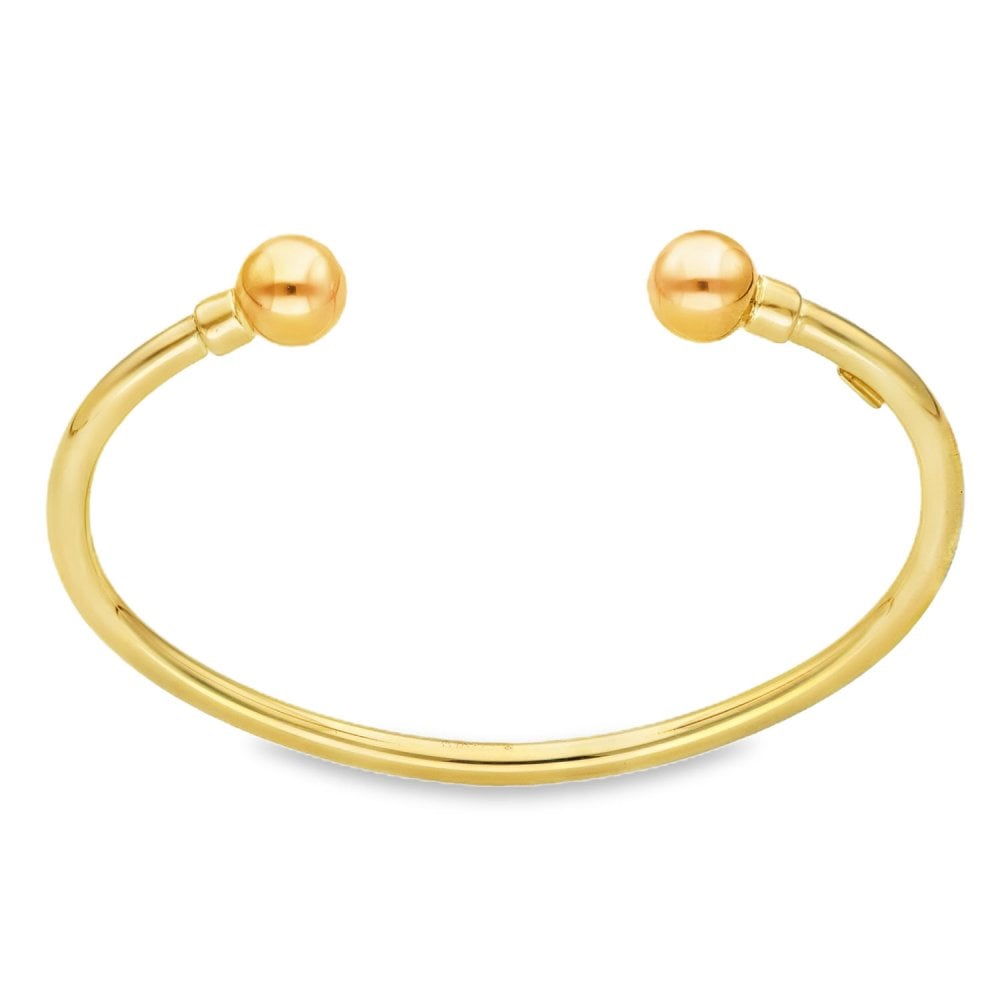 9ct Yellow & Rose Gold Baby Torque Bangle - 11.5cm - 2.9g