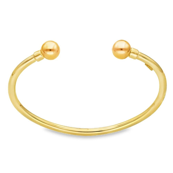 9ct Yellow & Rose Gold Baby Torque Bangle - 11.5cm - 2.9g