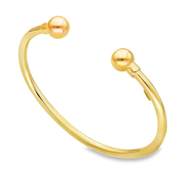 9ct Yellow & Rose Gold Baby Torque Bangle - 11.5cm - 2.9g
