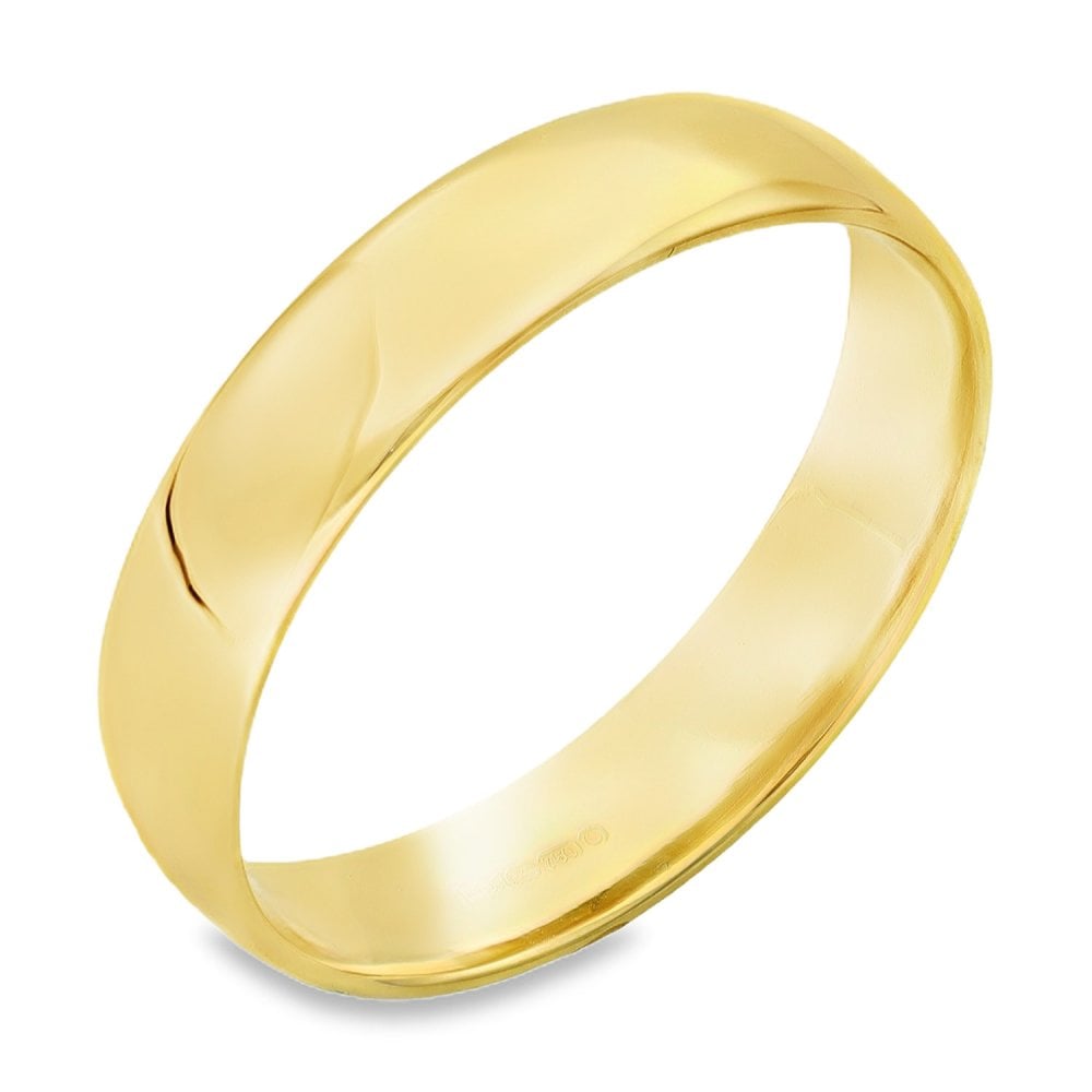 18ct Yellow Gold Plain Court Wedding Band - Size Z - 5mm