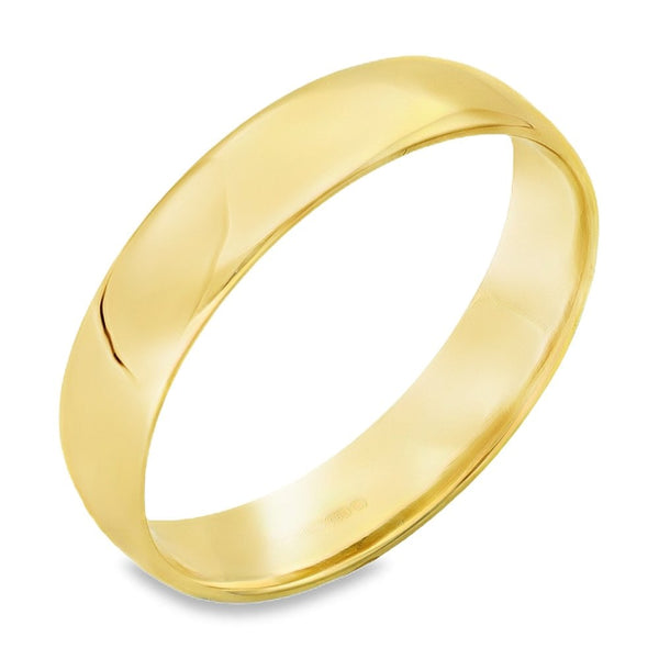 18ct Yellow Gold Plain Court Wedding Band - Size Z - 5mm