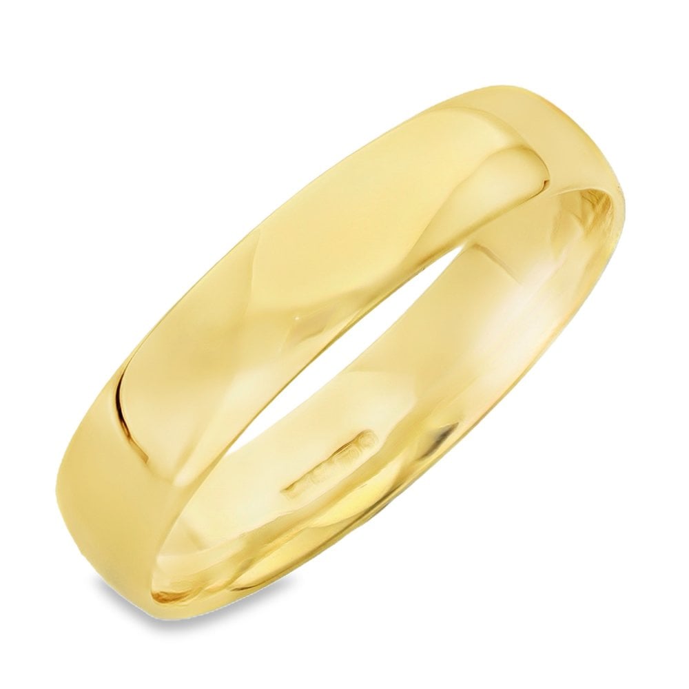 18ct Yellow Gold Plain Court Wedding Band - Size Z - 5mm
