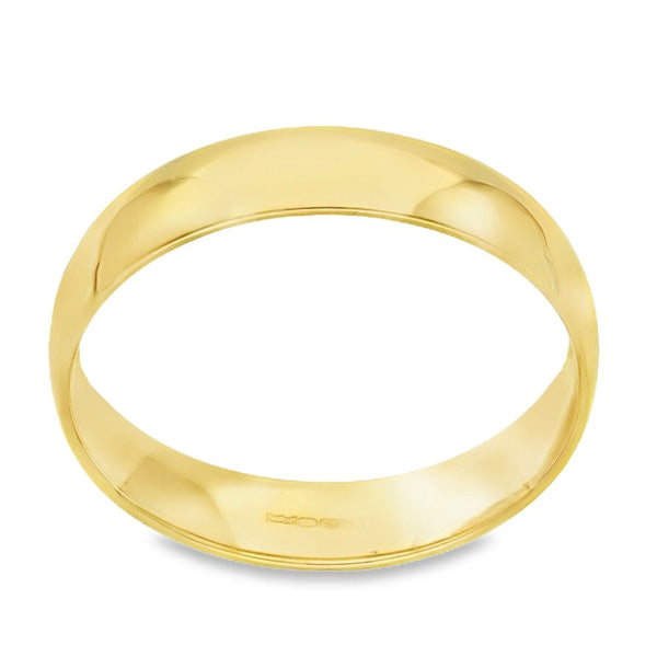 18ct Yellow Gold Plain Court Wedding Band - Size Z - 5mm