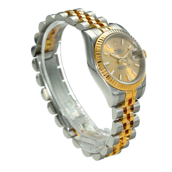 Lady-Datejust 179173 – Champagne Baton Dial – 2008