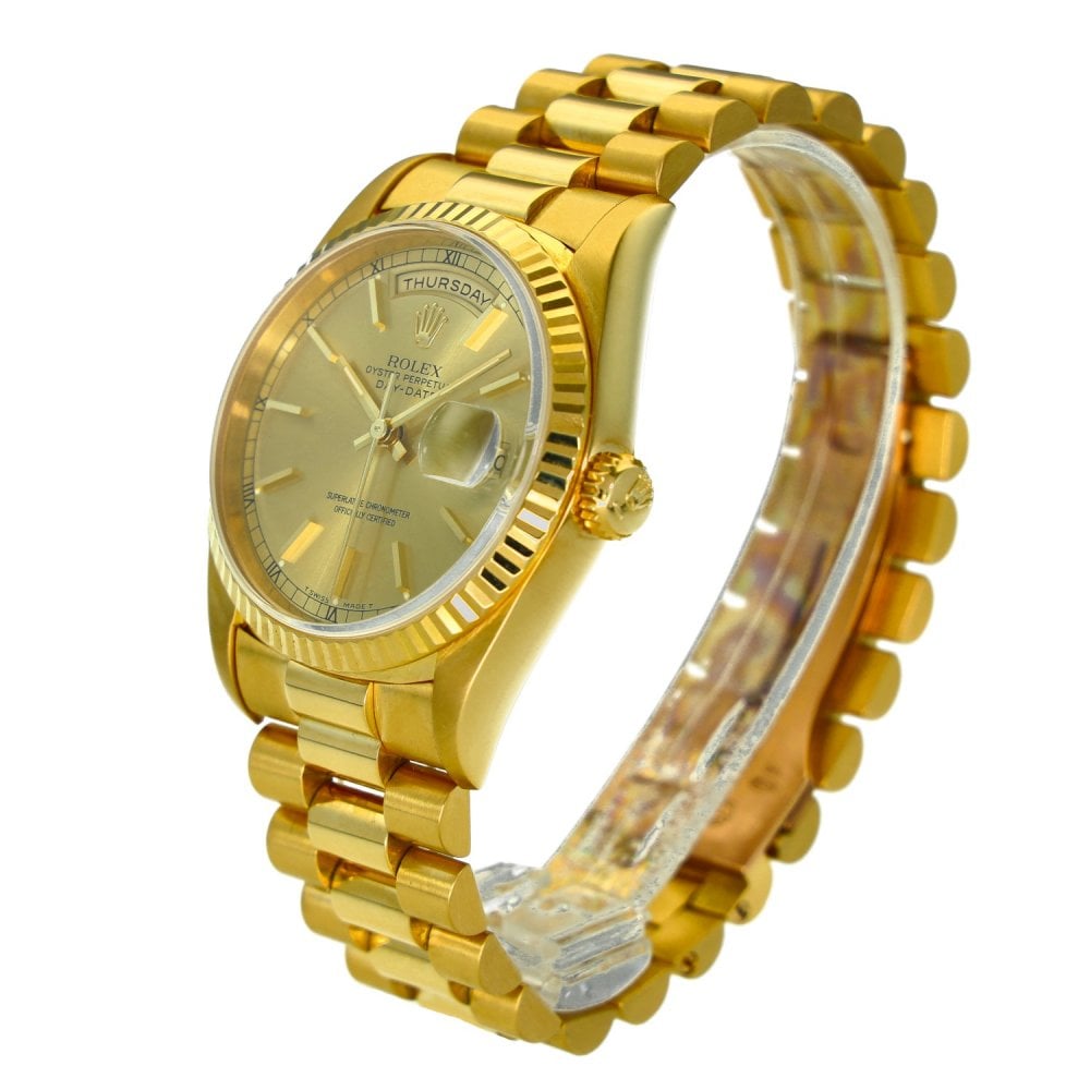 Day-Date 18238 – Champagne Baton Dial – 1998