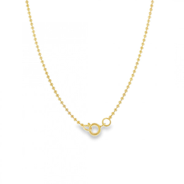 9ct Yellow Gold Pearl Pendant & Necklace - 18" - 4.5g