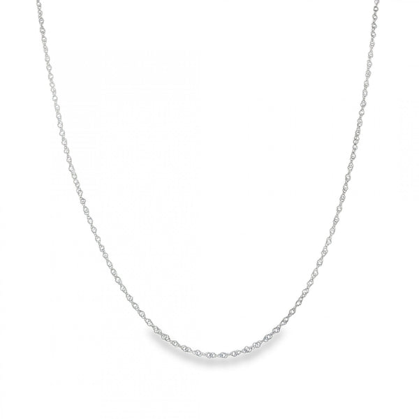 950 Platinum Fine Twist Curb Chain - 18" - 2.2g