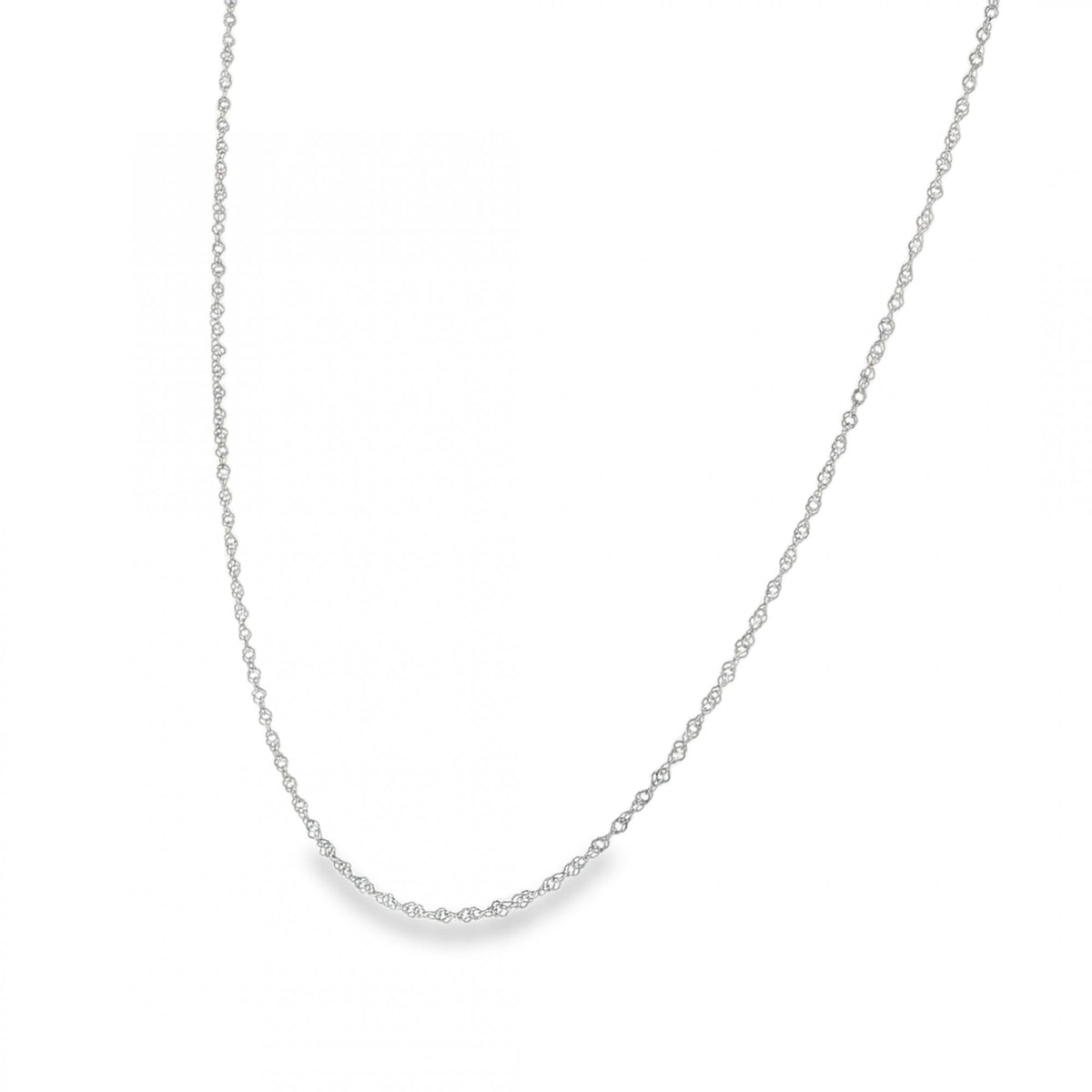 950 Platinum Fine Twist Curb Chain - 18" - 2.2g