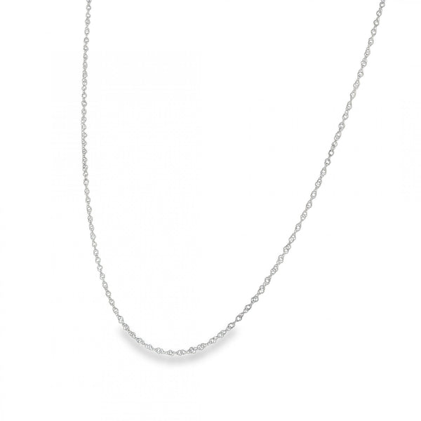 950 Platinum Fine Twist Curb Chain - 18" - 2.2g