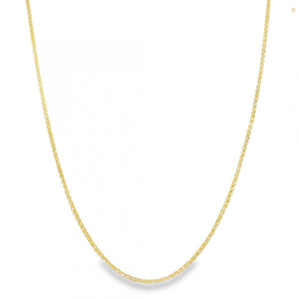 9ct Yellow Gold Fine Spiga Chain - 24" - 5.7g