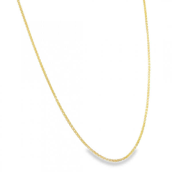 9ct Yellow Gold Fine Spiga Chain - 24" - 5.7g
