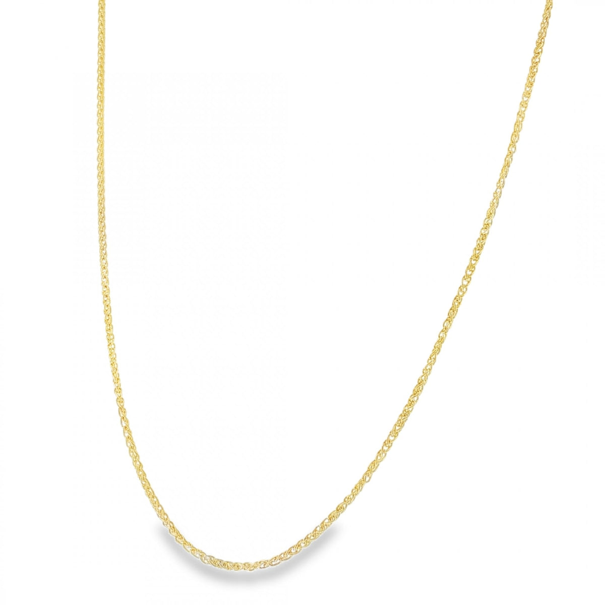 9ct Yellow Gold Fine Spiga Chain - 24" - 5.7g