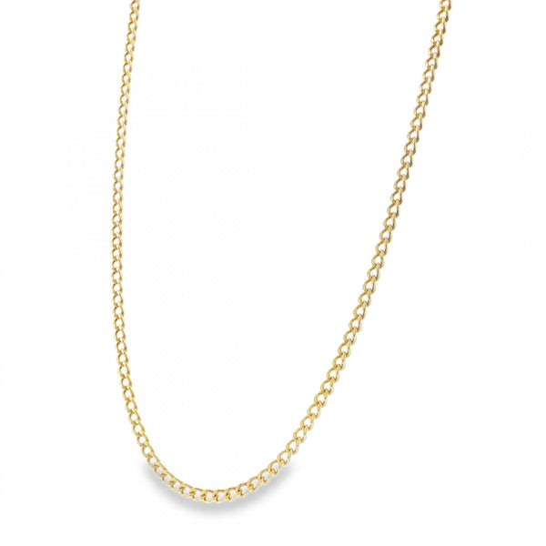 9ct Yellow Gold Curb Chain - 26" - 9.1g