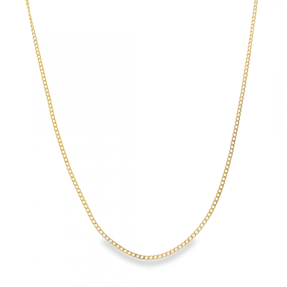 9ct Yellow Gold Fine Curb Chain - 25" - 2.4g