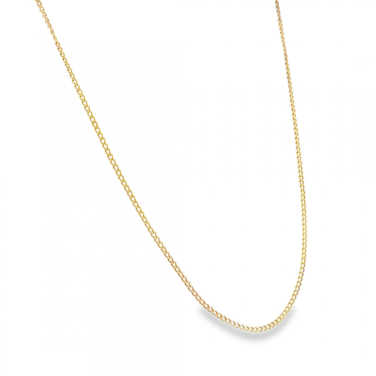 9ct Yellow Gold Fine Curb Chain - 25" - 2.4g