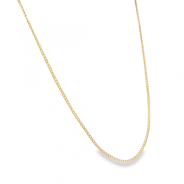 9ct Yellow Gold Fine Curb Chain - 25" - 2.4g