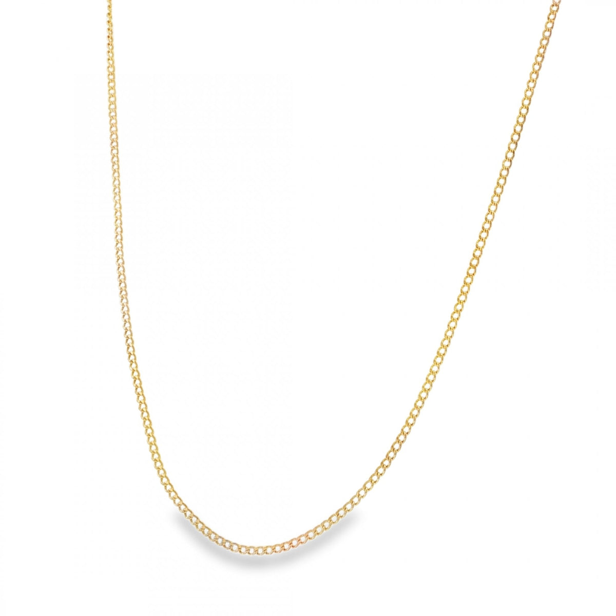 9ct Yellow Gold Fine Curb Chain - 25" - 2.4g